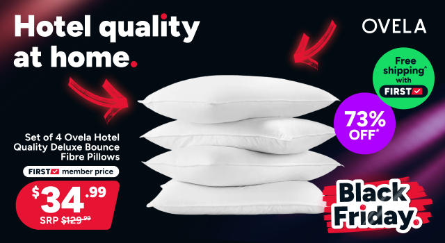 Set of 4 Ovela Hotel Quality Deluxe Bounce Fibre Pillows