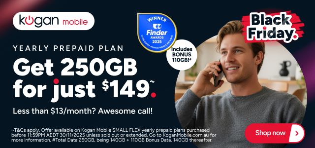 Kogan Mobile Black Friday - 250GB for $149~