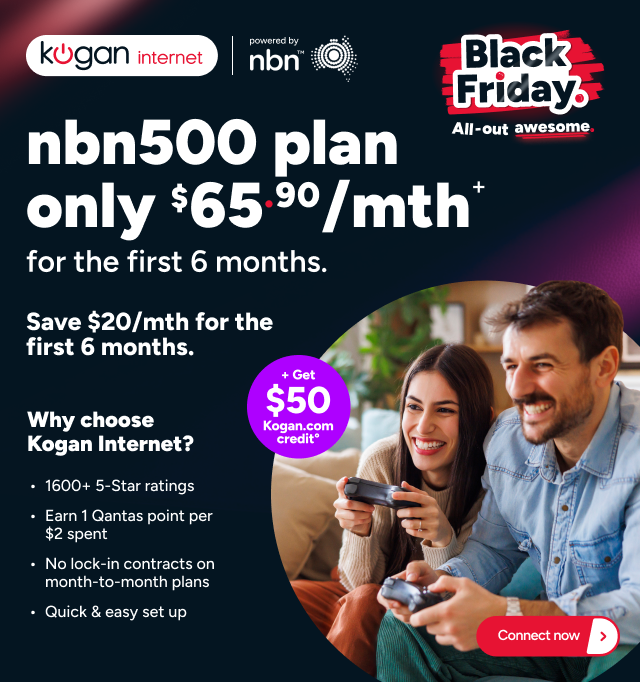 Kogan Internet Black Friday - nbn500 for $65.90/month for the first 6 months +