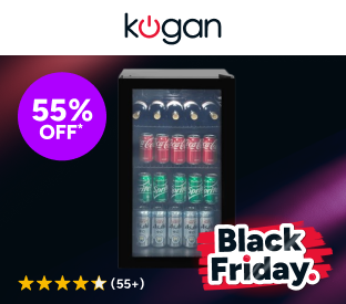 Kogan 93L Glass Door Bar Fridge Product Image