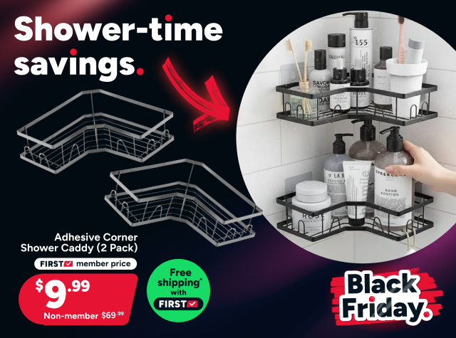 Adhesive Corner Shower Caddy (2 Pack)