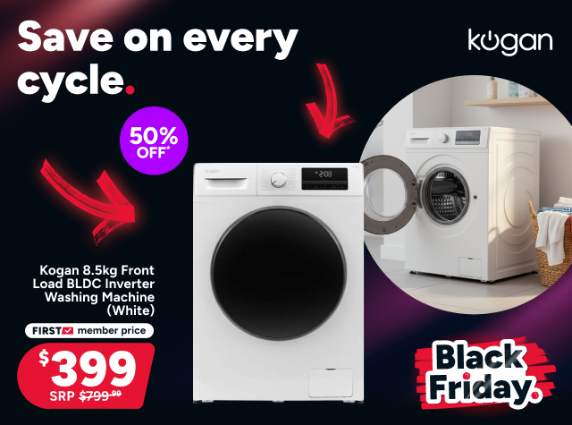 Kogan 8.5kg Front Load BLDC Inverter Washing Machine (White)