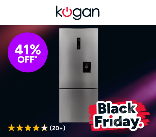 Kogan 412L Bottom Mount Fridge with Water Dispenser (Stainless Steel) Product Image