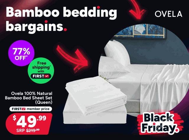 Ovela 100% Natural Bamboo Bed Sheet Set (Queen)