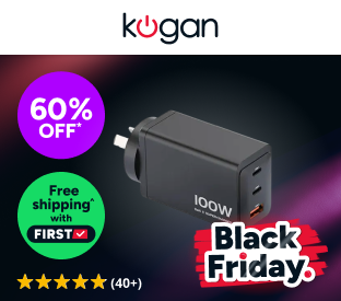 Kogan 100W 3-Port GaN Super Fast PD Phone Charger Product Image