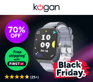 Kogan Aura Smart Watch (Black Transparent) Product Image