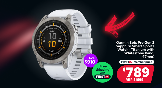 Garmin Epix Pro Gen 2 Sapphire Smart Sports Watch (Titanium with Whitestone Band, 47mm)