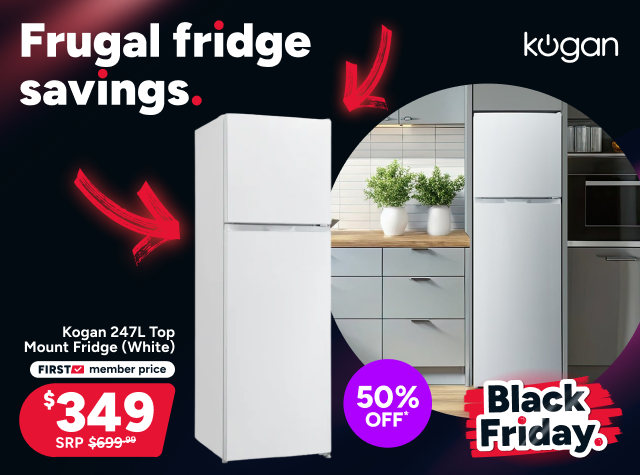 Kogan 247L Top Mount Fridge (White)
