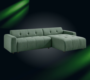 Brosa Quinn 4 Seater Sofa with Reversible Chaise (Green) Product Image