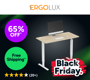 Ergolux Electric Standing Desk 120 x 60cm (Oak/White) Product Image