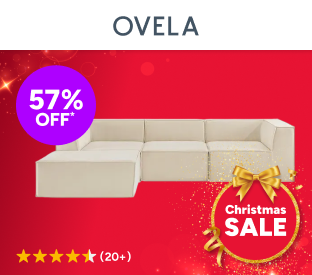 Ovela Softly 3 Seater Compressed Modular Sofa with Ottoman (Cream) Product Image