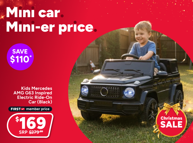 Kids Mercedes AMG G63 Inspired Electric Ride-On Car (Black)