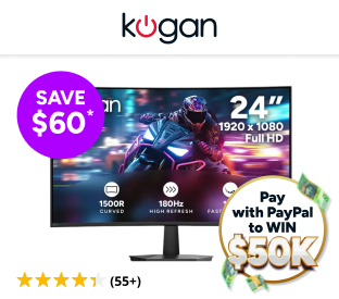 Kogan 24" Curved Full HD 180Hz 1ms FreeSync Gaming Monitor Product Image