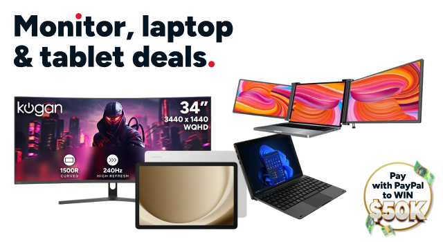 Monitors, laptops & tablets