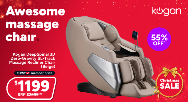 Kogan DeepSpinal 3D Zero-Gravity SL-Track Massage Recliner Chair (Beige)