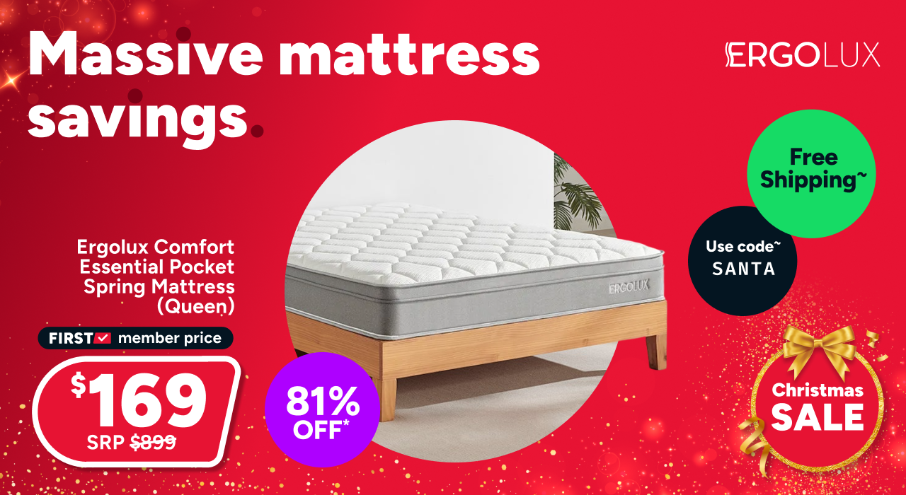 Ergolux Comfort Essential Pocket Spring Mattress (Queen)