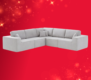 Brosa Formé 4 Seater Compressed Modular Sofa (Grey) Product Image