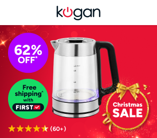 Kogan SmarterHome™ 1.7L Double Wall Glass Smart Kettle (Stainless Steel) Product Image