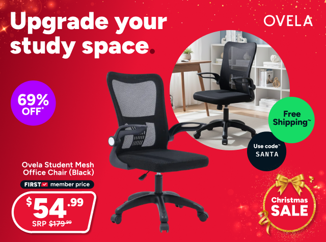 Ovela Student Mesh Office Chair (Black)