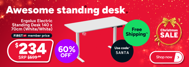 Ergolux Electric Standing Desk 140 x 70cm (White/White)