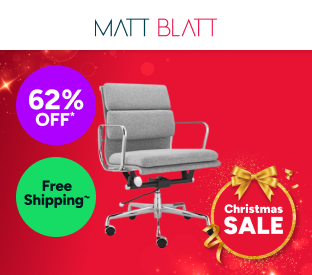 Matt Blatt Eames Replica Low Back Soft Pad Fabric Office Chair (Grey/Chrome) Product Image