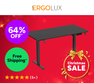 Ergolux Electric Dual Motor Standing Desk 140 x 70cm (Black) Product Image