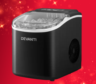 Devanti 12kg Ice Maker Machine w/Self Cleaning Black Product Image