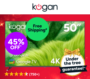 Kogan 50" QLED 4K 144Hz Smart AI Google TV Product Image