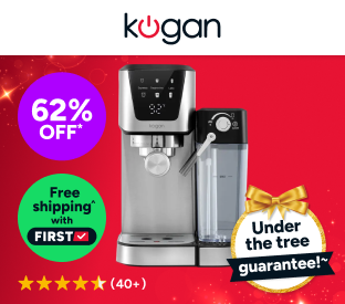 Kogan Dual Thermoblock Espresso Coffee Machine with Milk Frother Product Image