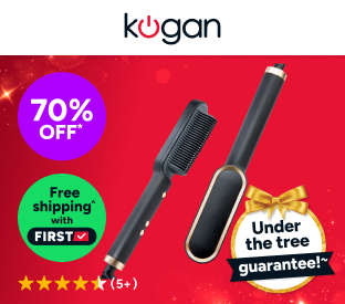 Kogan Ionic Heated Hair Brush Straightener Product Image