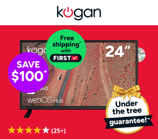 Kogan 24" LED WebOS ThinQ AI 12V Smart TV & DVD Combo Product Image