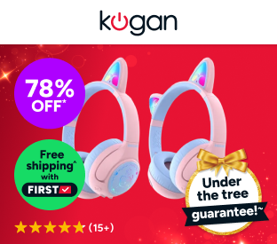 Kogan Kids Volume Limited Cat Ear Wireless On-Ear Headphones (2 Pack) Product Image