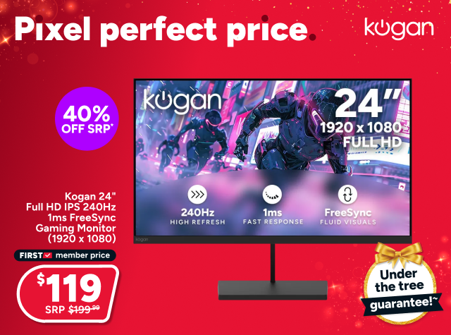 Kogan 24" Full HD IPS 240Hz 1ms FreeSync Gaming Monitor