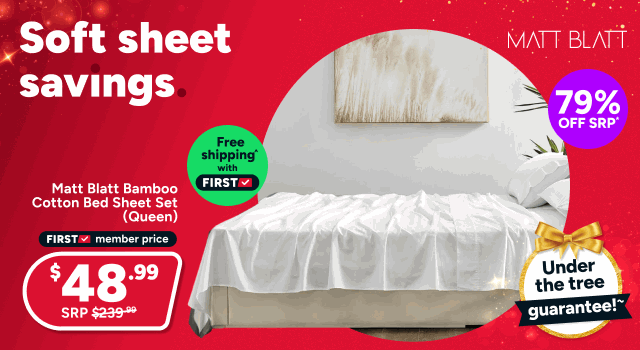 Matt Blatt Bamboo Cotton Bed Sheet Set (Queen)