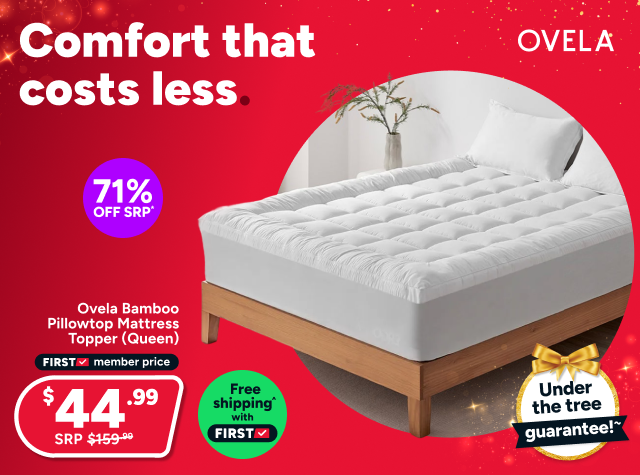Ovela Bamboo Pillowtop Mattress Topper (Queen)