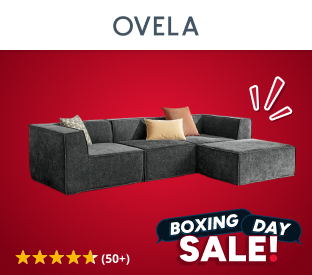 Ovela Softly 3 Seater Compressed Modular Sofa with Ottoman (Charcoal) Product Image