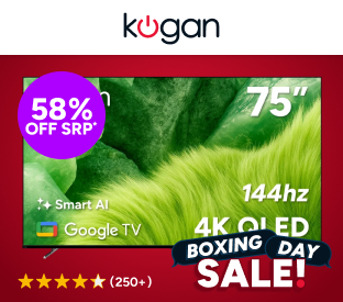 Kogan 75" QLED 4K 144Hz Smart AI Google TV Product Image