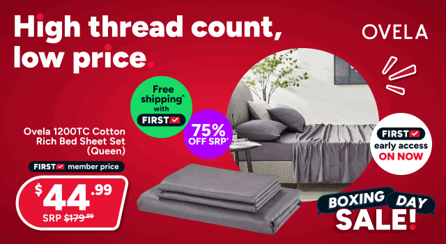 Ovela 1200TC Cotton Rich Bed Sheet Set (Queen)