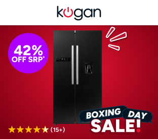 Kogan 551L Side by Side Fridge with Water Dispenser (Black Stainless Steel) Product Image