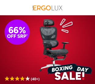 Ergolux Plus Ergonomic Mesh Office Chair with Footrest (Black) Product Image