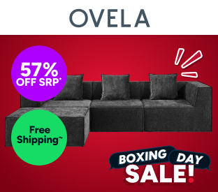 Ovela Softly 3 Seater Compressed Modular Sofa with Ottoman (Charcoal) Product Image