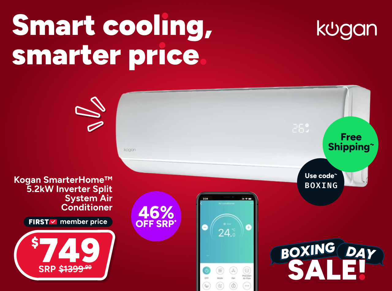 Kogan SmarterHome™ 5.2kW Inverter Split System Air Conditioner (Reverse Cycle)