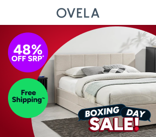 Ovela Theodore Storage Bed Frame with Drawers (Double, Beige) Product Image