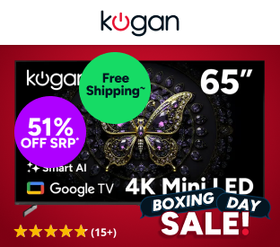 Kogan 65" Mini-LED QLED 4K Smart AI Google TV Product Image