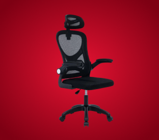 Ovela Student Mesh Office Chair with Head Rest (Black) Product Image