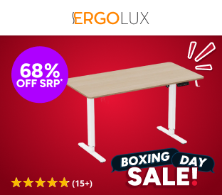 Ergolux Electric Standing Desk 140 x 70cm (Oak/White) Product Image