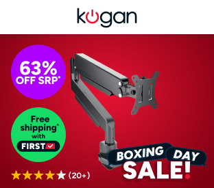 Kogan Heavy-Duty Full Motion Gas Spring Single Monitor Arm for 17"- 43" Monitors Product Image