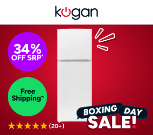 Kogan 334L Top Mount Fridge (White) Product Image