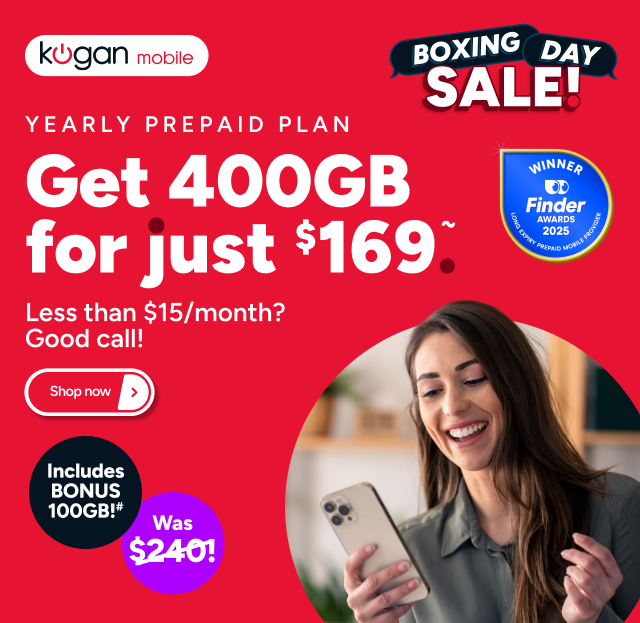 Kogan Mobile Boxing Day - 400GB for $169 ~