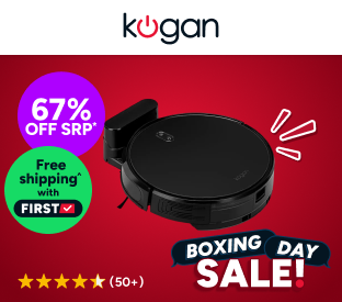Kogan SmarterHome™ LX14 Laser Robot Vacuum Cleaner and Mop (Black) Product Image